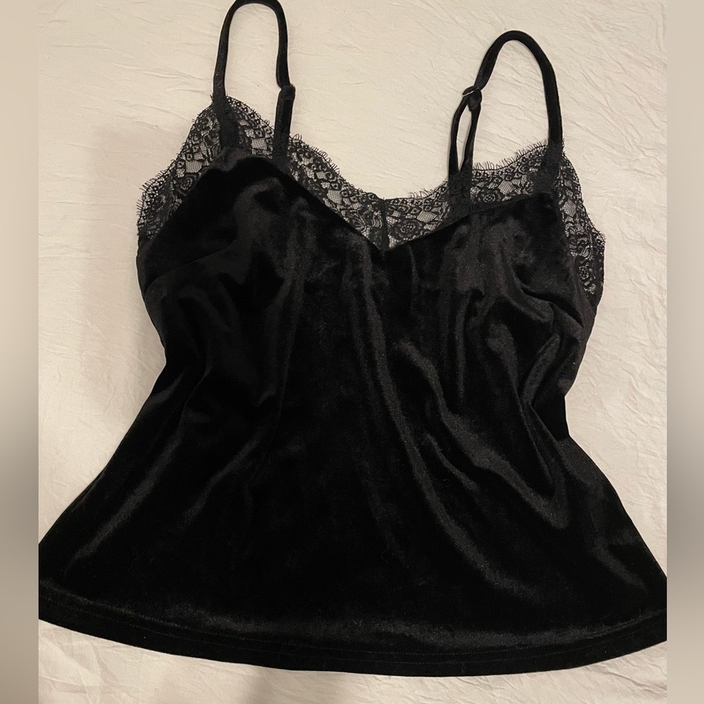 Black velvet tank